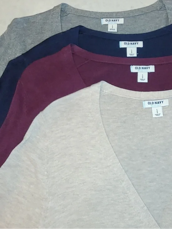 Old Navy Women's Cardigans, 3/4 length Sleeves in Natural, Burgundy, Navy, &Gray - Picture 1 of 1